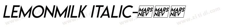 LemonMilk italic字体转换